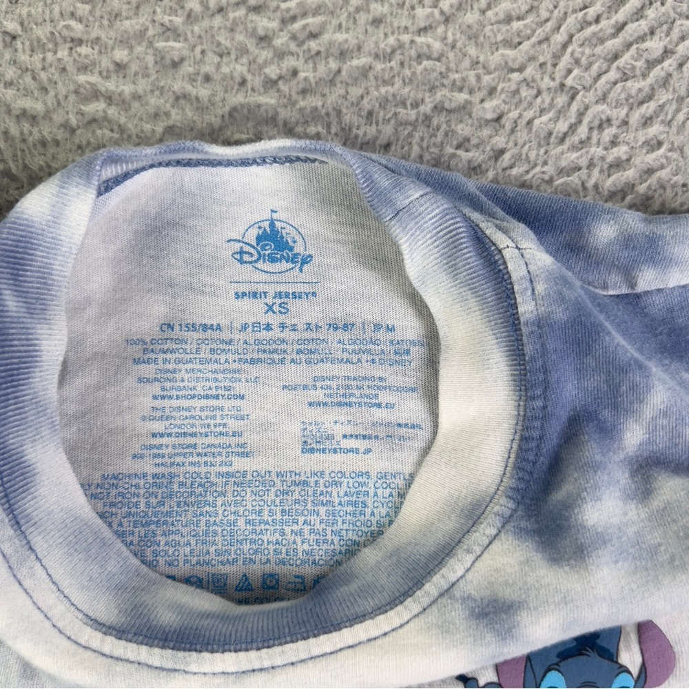 Disney Parks Stitch Spirit Jersey Shirt Adult XS Blue Tie Dye Experiment 626 - Picture 4 of 9